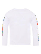 T-shirt per bambini Stella McCartney Kids bianco con stampa grafica - Rubino Kids