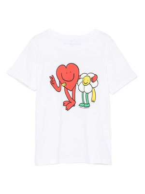 T-shirt per bambini Stella McCartney Kids bianco con stampa grafica