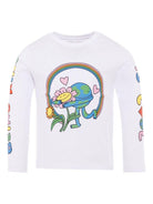 T-shirt per bambini Stella McCartney Kids bianco con stampa grafica - Rubino Kids