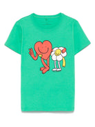 T-shirt per bambini Stella McCartney Kids verde con stampa grafica - Rubino Kids