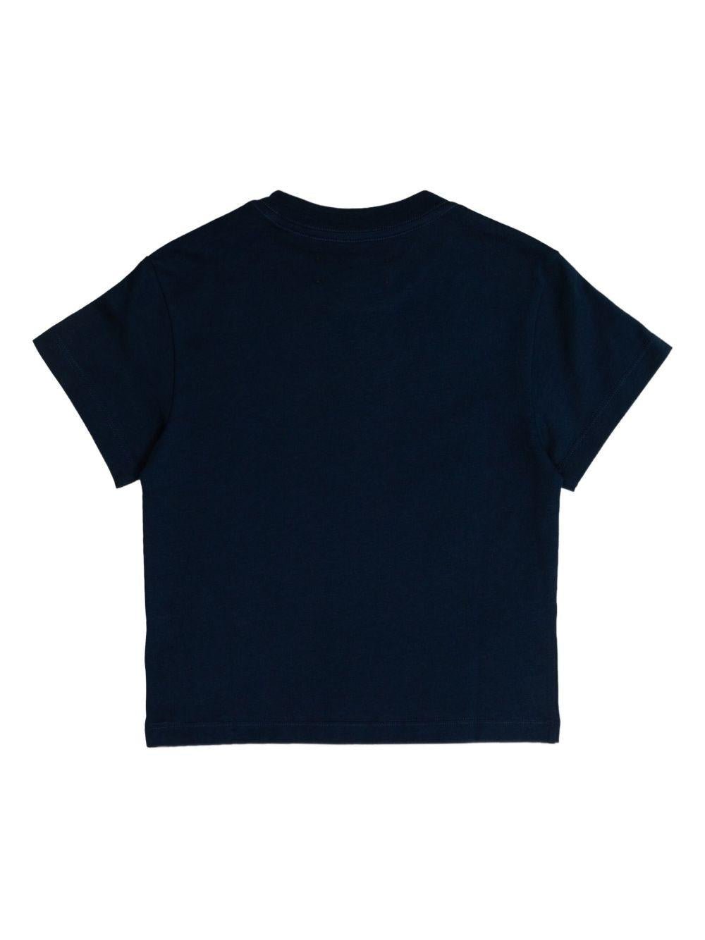 T-shirt per bambino Amiri Kids blu con stampa tigrata - Rubino Kids