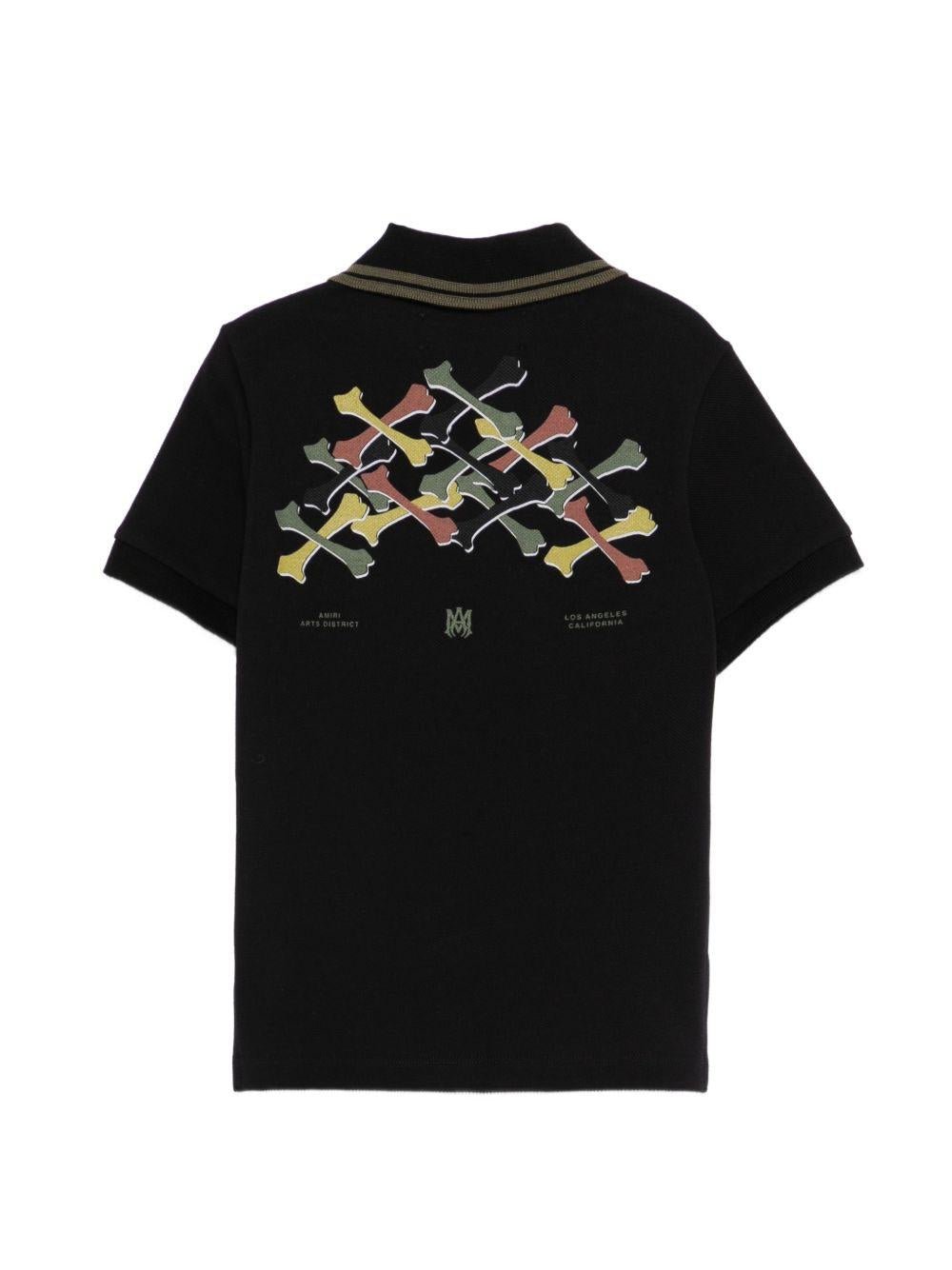 T-shirt per bambino Amiri Kids nera con stampa grafica sul retro - Rubino Kids