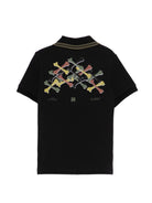 T-shirt per bambino Amiri Kids nera con stampa grafica sul retro - Rubino Kids