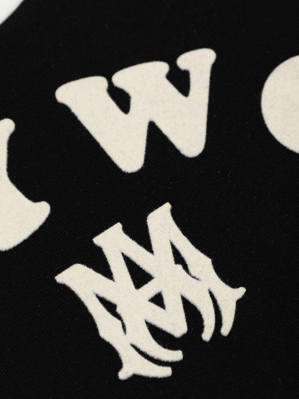 T-shirt per bambino Amiri Kids nera con stampa logo - Rubino Kids