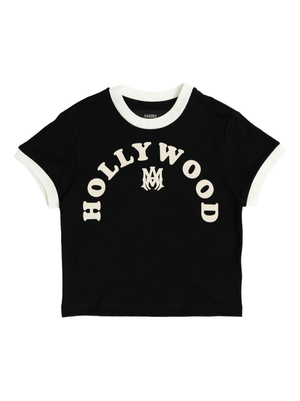 T-shirt per bambino Amiri Kids nera con stampa logo - Rubino Kids