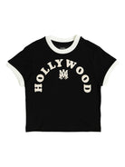 T-shirt per bambino Amiri Kids nera con stampa logo - Rubino Kids