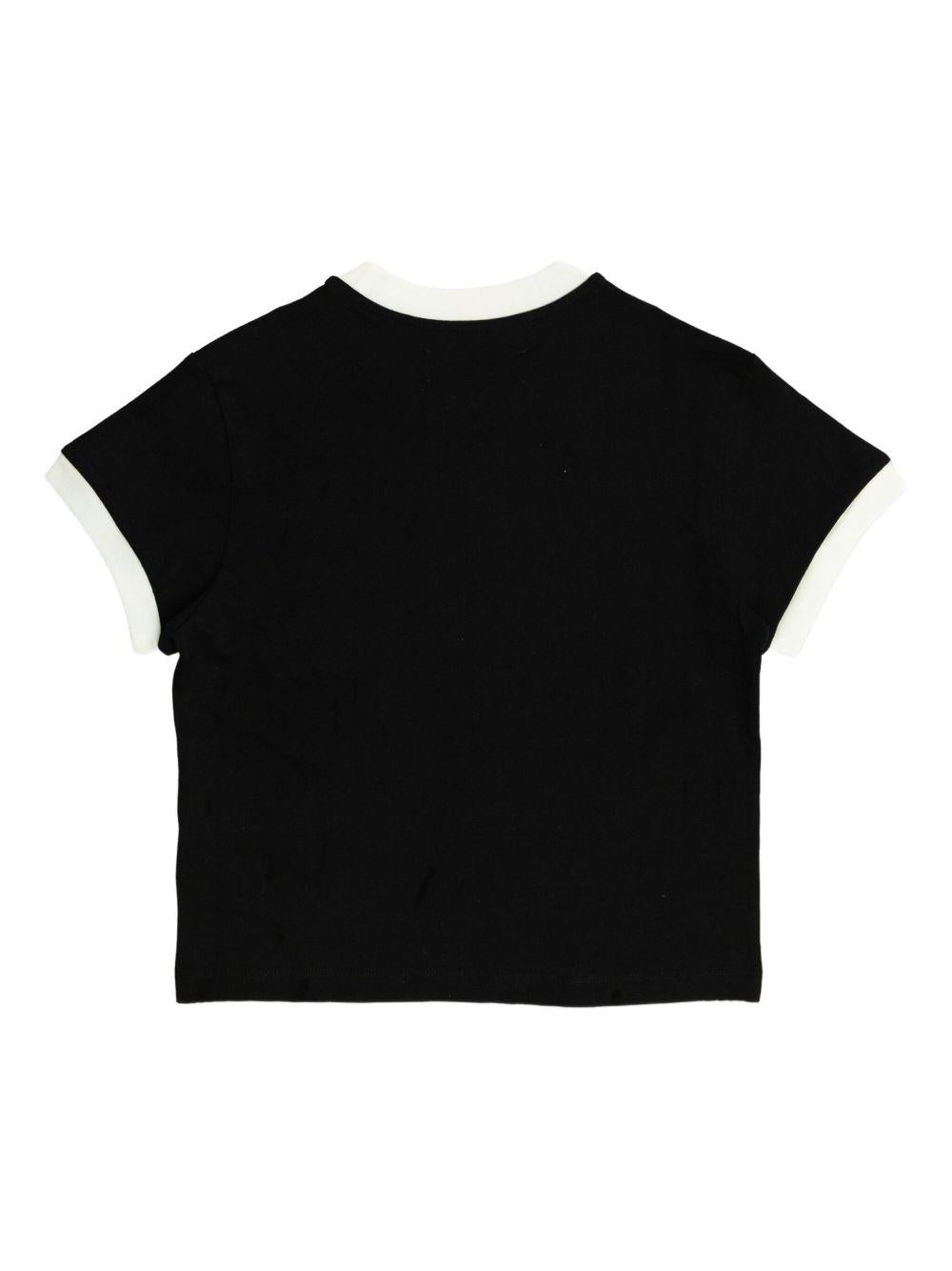 T-shirt per bambino Amiri Kids nera con stampa logo - Rubino Kids