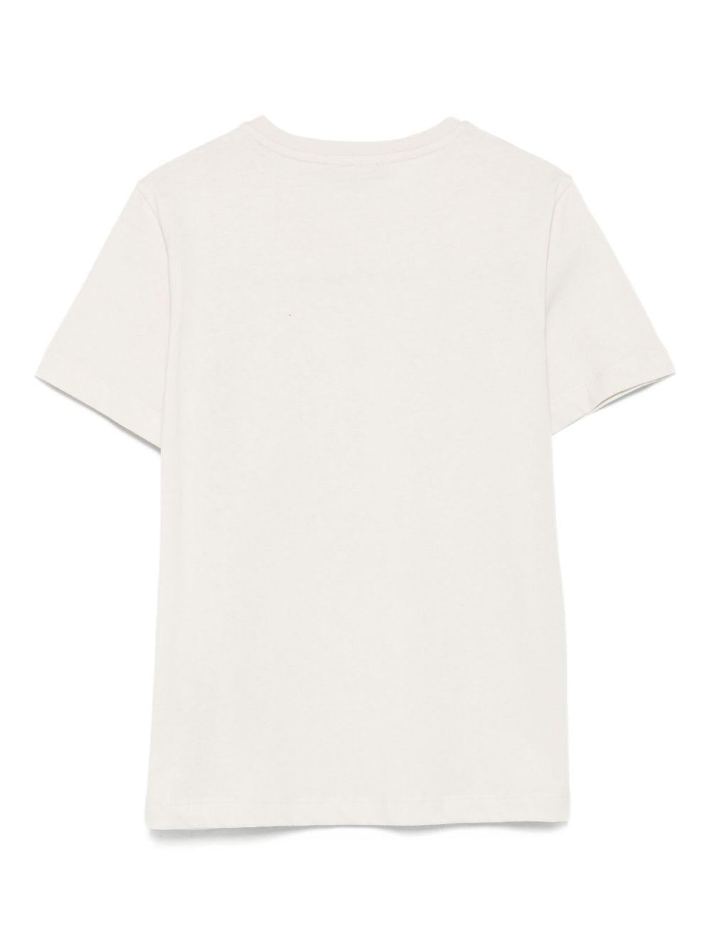 T-shirt per bambino Balmain Kids beige con logo - Rubino Kids