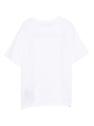 T-shirt per bambino Balmain Kids bianca con logo sul davanti - Rubino Kids