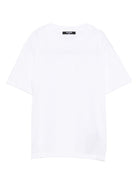 T-shirt per bambino Balmain Kids bianca con logo sul davanti - Rubino Kids
