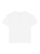 T-shirt per bambino Balmain Kids bianco con logo sul davanti - Rubino Kids