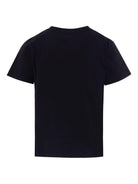 T-shirt per bambino Balmain Kids nera con logo ricamato sul petto - Rubino Kids