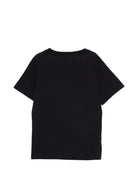 T-shirt per bambino Balmain Kids nera con logo sul davanti - Rubino Kids
