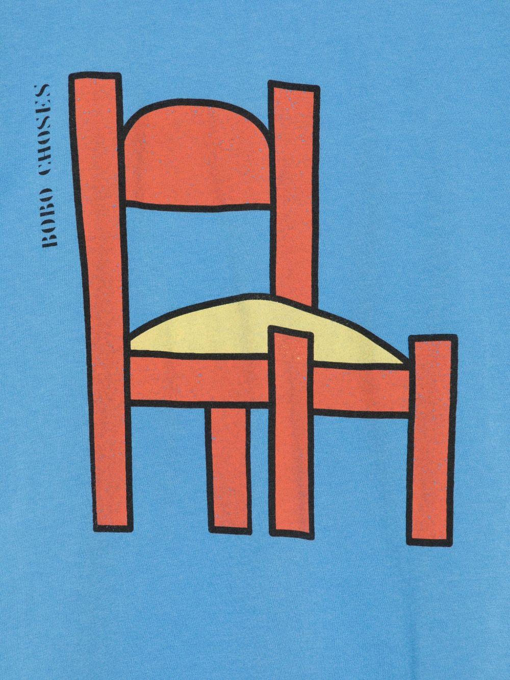 T-shirt per bambino Bobo Choses azzurra con stampa sedia - Rubino Kids