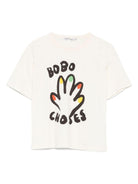 T-shirt per bambino Bobo Choses bianca con stampa - Rubino Kids