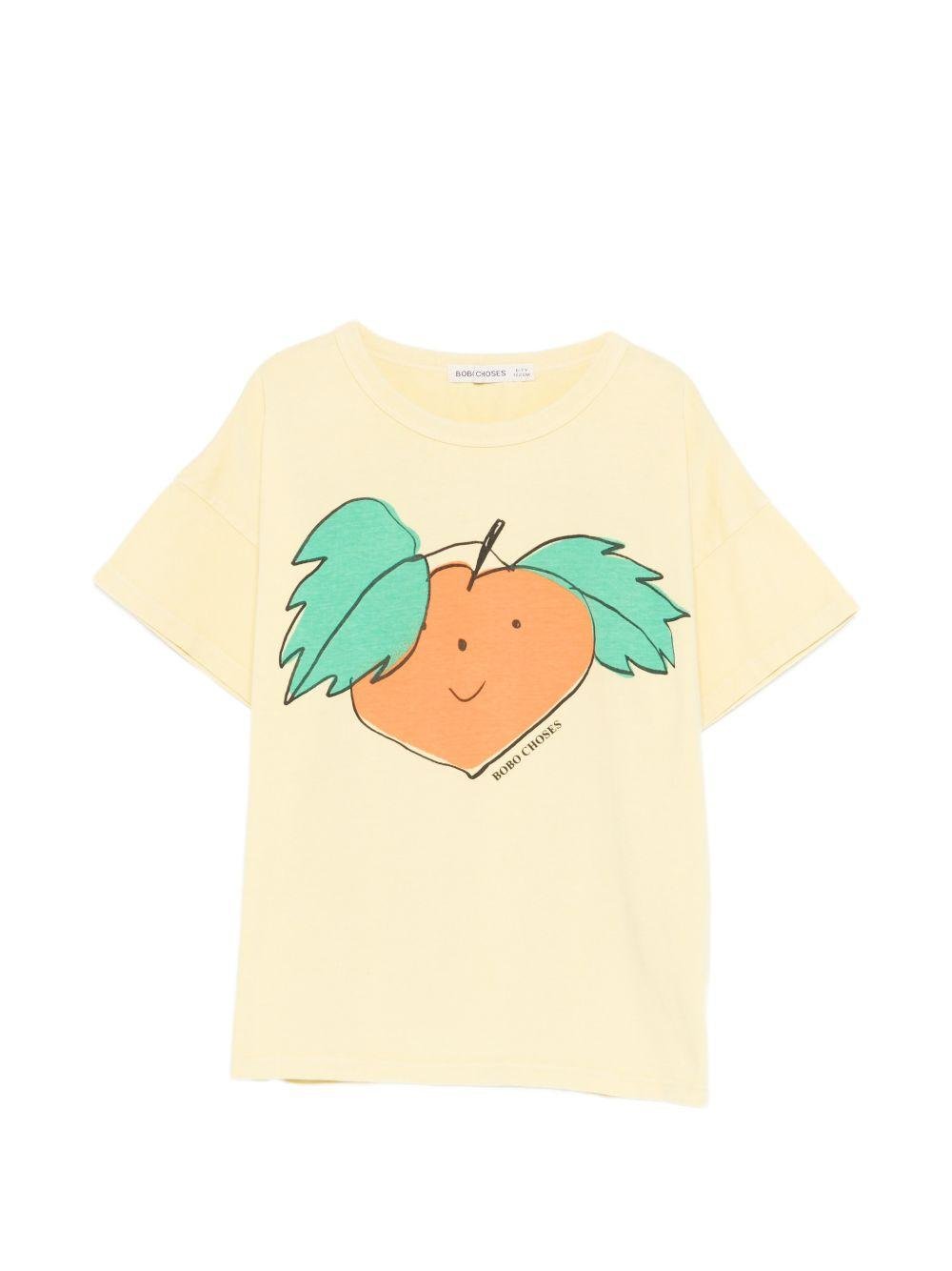 T-shirt per bambino Bobo Choses giallo con stampa grafica sul davanti - Rubino Kids