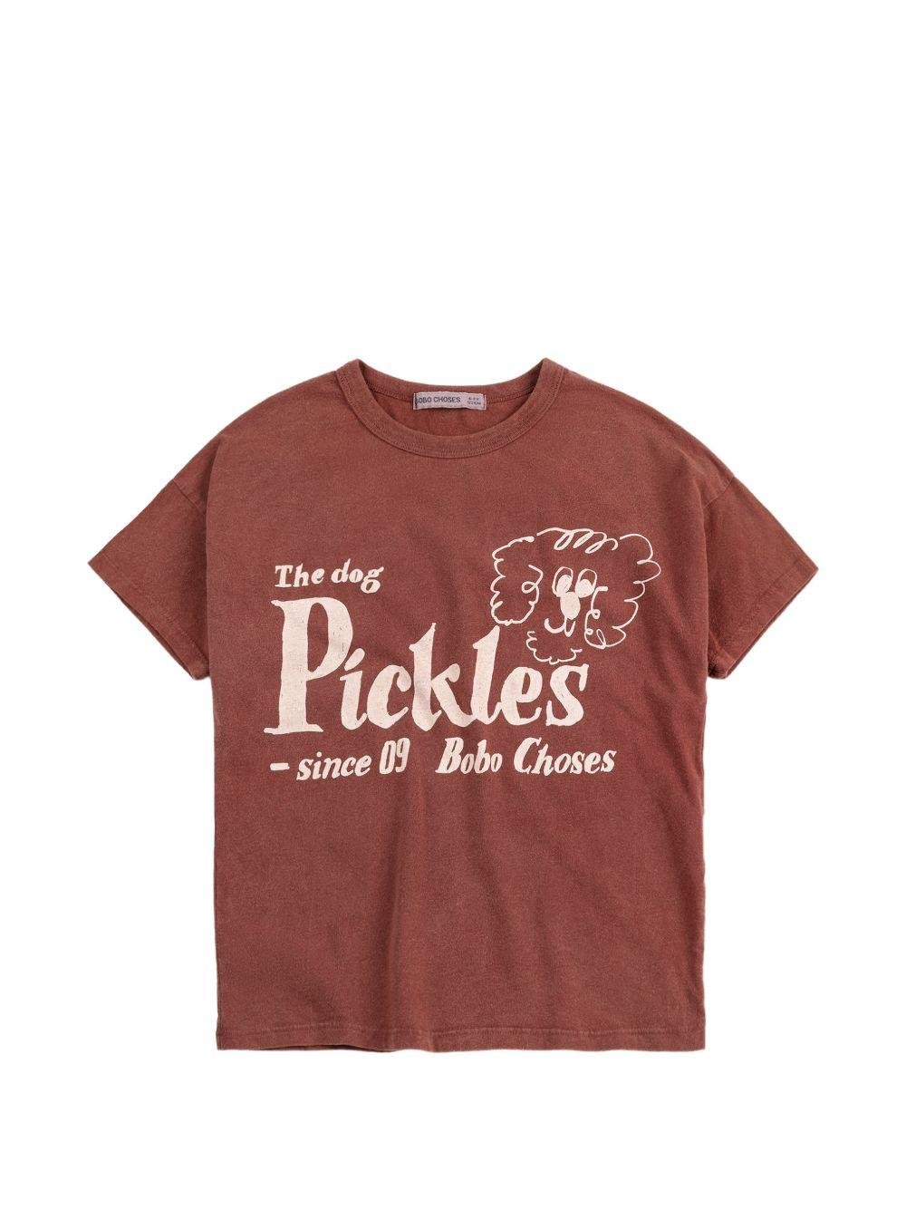 T-shirt per bambino Bobo Choses marrone con stampa grafica Mr. Pickles - Rubino Kids