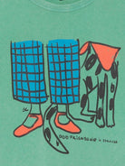 T-shirt per bambino Bobo Choses verde con stampa grafica sul davanti - Rubino Kids