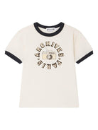 T-shirt per bambino Bonpoint Akiva bianco con stampa sul davanti - Rubino Kids