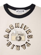 T-shirt per bambino Bonpoint Akiva bianco con stampa sul davanti - Rubino Kids