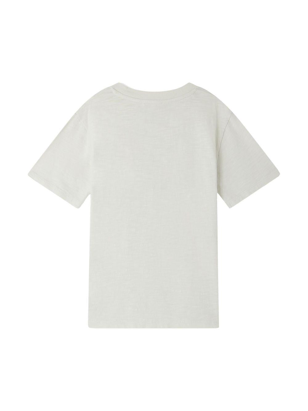 T-shirt per bambino Bonpoint Thibald bianco con stampa sul davanti - Rubino Kids