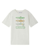 T-shirt per bambino Bonpoint Thibald bianco con stampa sul davanti - Rubino Kids
