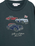 T-shirt per bambino Bonpoint verde con grafica auto sul davanti - Rubino Kids