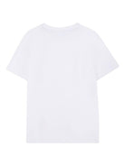 T-shirt per bambino BOSS Kids bianca con stampa con logo - Rubino Kids