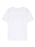 T-shirt per bambino Boss Kids bianca con stampa logo sul davanti - Rubino Kids