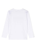 T-shirt per bambino Boss Kids bianca con stampa logo sul davanti - Rubino Kids