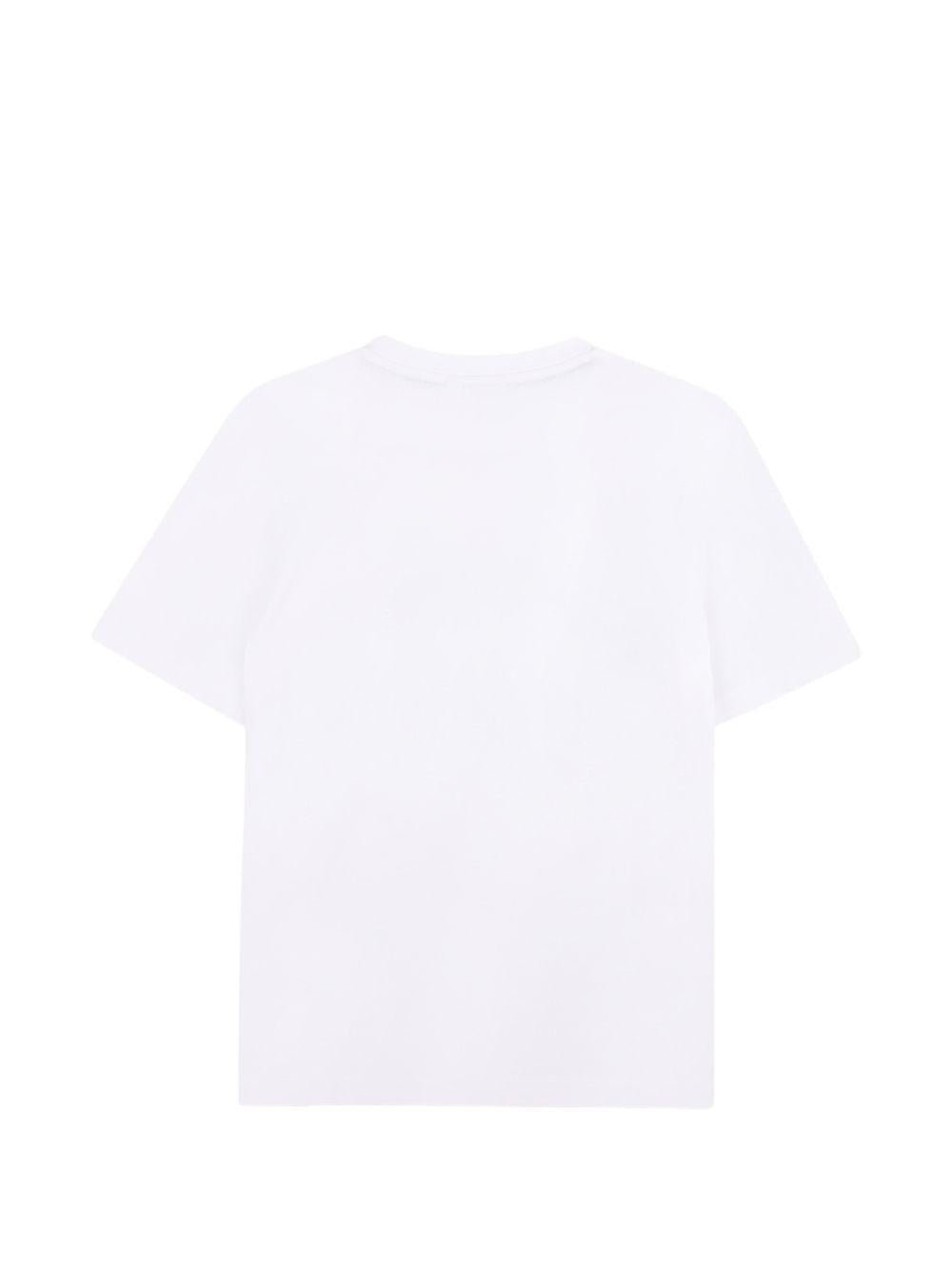 T-shirt per bambino Boss Kids bianco con stampa grafica - Rubino Kids