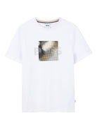 T-shirt per bambino Boss Kids bianco con stampa grafica - Rubino Kids