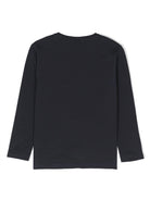 T-shirt per bambino Boss Kids blu con stampa logo sul davanti - Rubino Kids