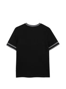 T-shirt per bambino Boss Kids nero con logo sul petto - Rubino Kids