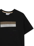 T-shirt per bambino Boss Kids nero con stampa grafica - Rubino Kids