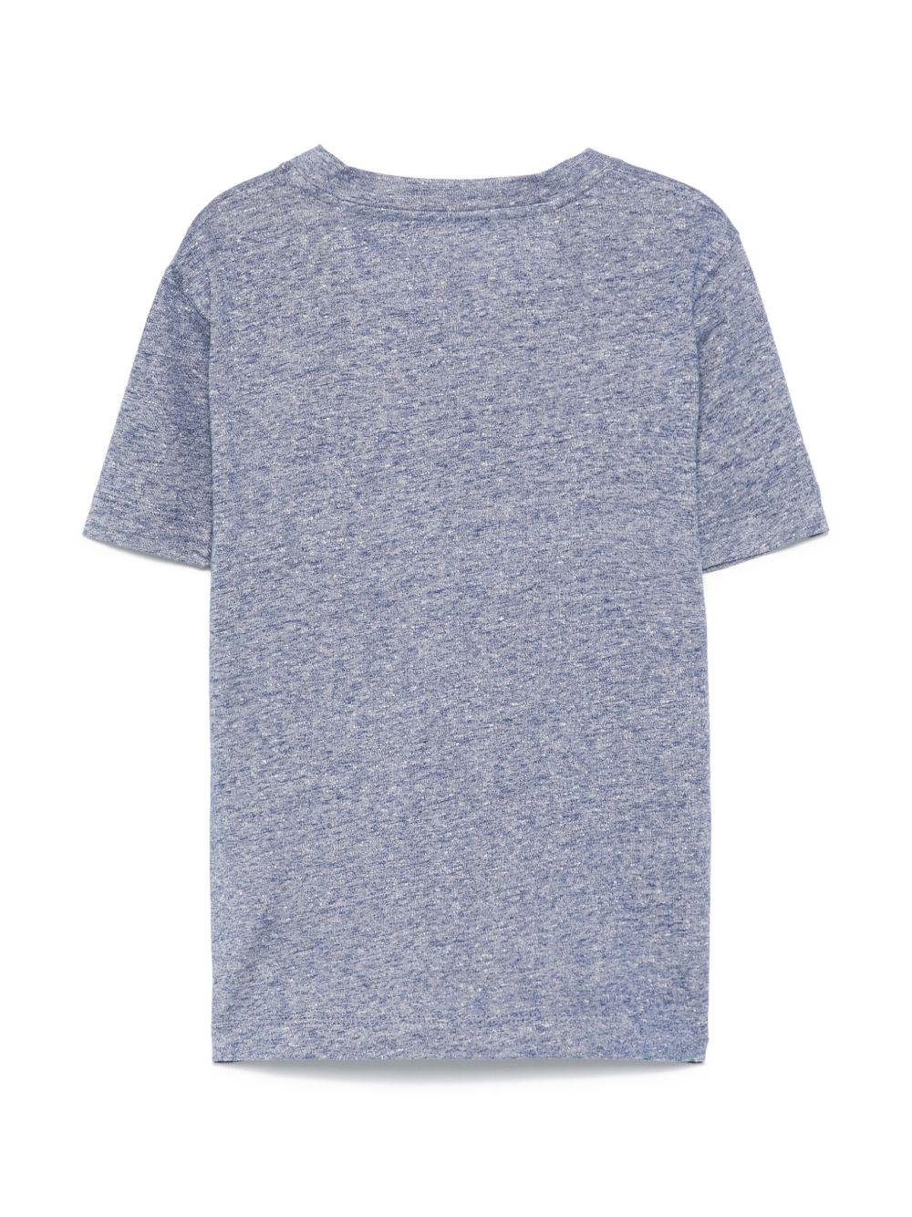 T-shirt per bambino Brunello Cucinelli Kids blu mélange - Rubino Kids