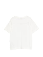 T-shirt per bambino Burberry Kids bianca con Equestrian Knight sul davanti - Rubino Kids