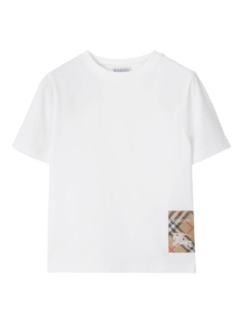 Burberry Kids White Thomas Bear Straight Hem T-Shirt for Boys