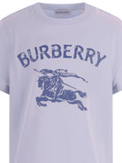 T-shirt per bambino Burberry Kids celeste con stampa grafica sul davanti - Rubino Kids