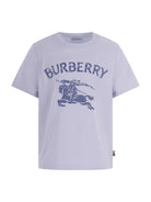 T-shirt per bambino Burberry Kids celeste con stampa grafica sul davanti - Rubino Kids