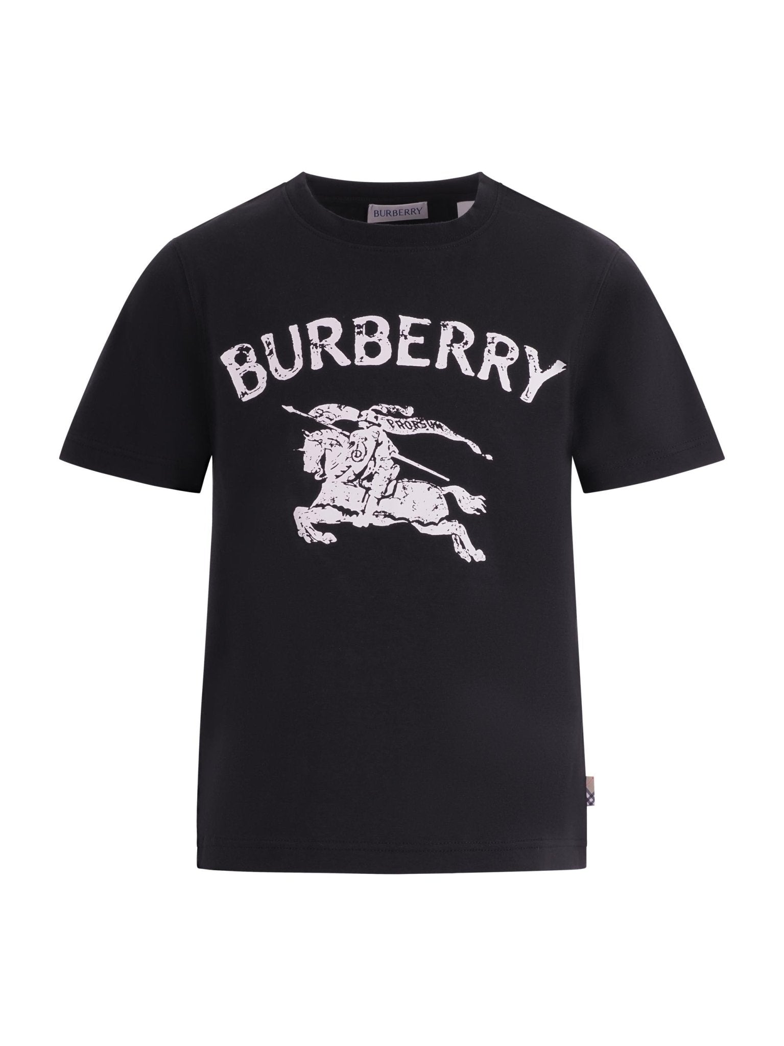 Burberry Kids Black Checked T-Shirt for Boys | Offer Price