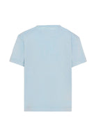 T-shirt per bambino C.P. Company Kids azzurra con logo sul davanti - Rubino Kids