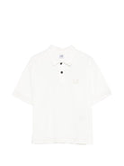 T-shirt per bambino C.P. Company Kids bianca con colletto stile polo - Rubino Kids