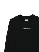 T-shirt per bambino C.P. Company Kids nera con logo - Rubino Kids
