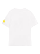 T-shirt per bambino DKNY Kids bianca con stampa logo sul davanti - Rubino Kids