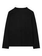 T-shirt per bambino DKNY Kids nero con logo a contrasto - Rubino Kids