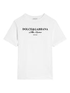 T-shirt per bambino Dolce & Gabbana Kids DG bianco con ricamo - Rubino Kids
