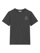 T-shirt per bambino Dolce & Gabbana Kids grigio con applicazione logo - Rubino Kids