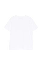 T-shirt per bambino DONDUP Kids bianco con logo sul davanti - Rubino Kids
