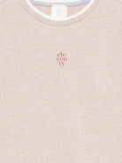 T-shirt per bambino Eleventy Kids beige con logo sul davanti - Rubino Kids